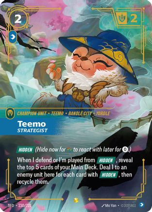 Teemo - Strategist (Overnumbered) (230/221) [Spiritforged] Foil Riftbound Singles Riot Games