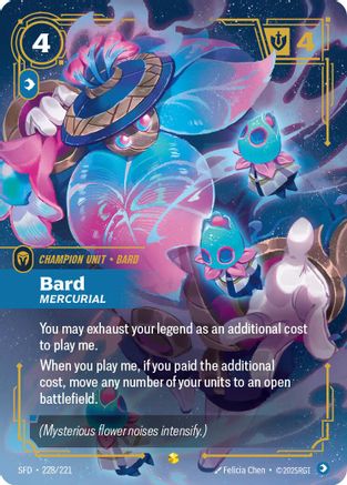 Bard - Mercurial (Overnumbered) (228/221) [Spiritforged] Foil Riftbound Singles Riot Games