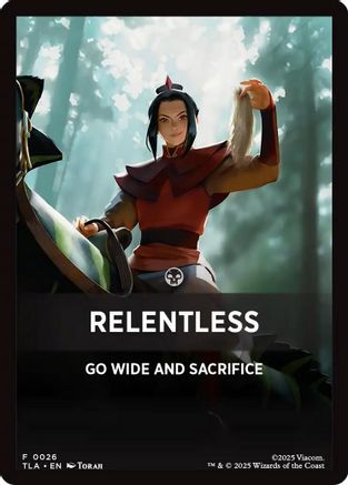 Relentless Theme Card (TLA-026) - Avatar: The Last Airbender MTG Single Avatar: The Last Airbender