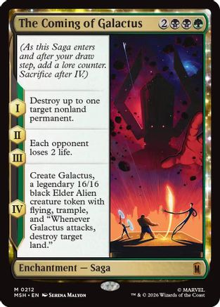 The Coming of Galactus (MSH-212) - Marvel Super Heroes Foil MTG Single Marvel Super Heroes