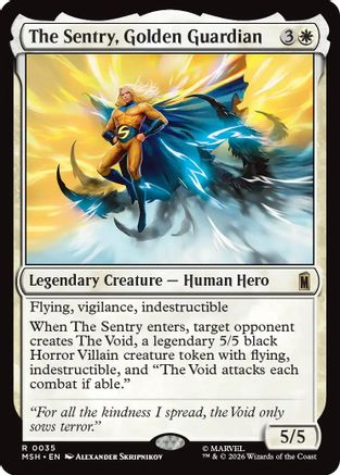 The Sentry, Golden Guardian (MSH-035) - Marvel Super Heroes MTG Single Marvel Super Heroes