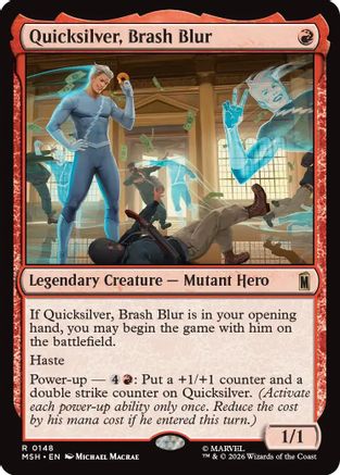 Quicksilver, Brash Blur (MSH-148) - Marvel Super Heroes MTG Single Marvel Super Heroes