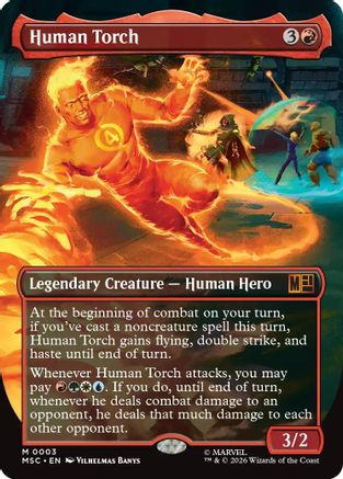Human Torch (MSC-003) [Commander: Marvel Super Heroes] MTG Single Commander: Marvel Super Heroes