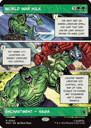 World War Hulk (Borderless) (MSH-304) - Marvel Super Heroes MTG Single Marvel Super Heroes