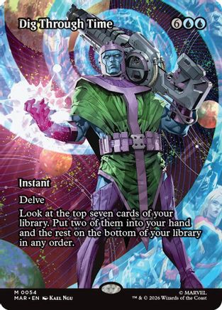 Dig Through Time (MAR-054) [Marvel Universe Eternal-Legal] Foil MTG Single Wizards of the Coast