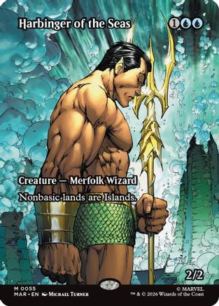 Harbinger of the Seas (Borderless) (MAR-055) - Marvel Universe Eternal-Legal MTG Single Marvel Universe Eternal-Legal