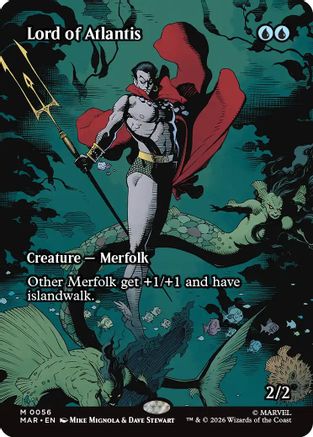 Lord of Atlantis (Borderless) (MAR-056) - Marvel Universe Eternal-Legal MTG Single Marvel Universe Eternal-Legal