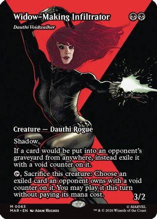 Widow-Making Infiltrator - Dauthi Voidwalker (Borderless) (MAR-063) - Marvel Universe Eternal-Legal Foil MTG Single Marvel Universe Eternal-Legal