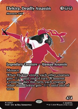 Elektra, Deadly Assassin - Massacre Girl (MAR-067) [Marvel Universe Eternal-Legal] MTG Single Wizards of the Coast