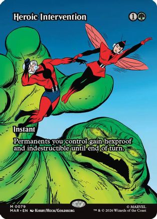 Heroic Intervention (0079) (Borderless) (MAR-079) - Marvel Universe Eternal-Legal Foil MTG Single Marvel Universe Eternal-Legal