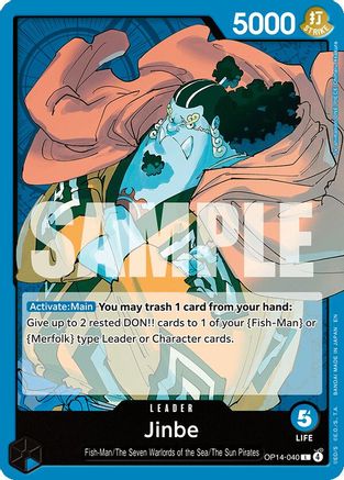 Jinbe - OP14-040 (OP14-040) [The Azure Sea's Seven] One Piece Single Bandai