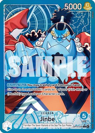 Jinbe - OP14-040 (Alternate Art) (OP14-040) [The Azure Sea's Seven] Foil One Piece Single Bandai