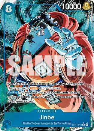 Jinbe - OP14-049 (Alternate Art) (OP14-049) [The Azure Sea's Seven] Foil One Piece Single Bandai