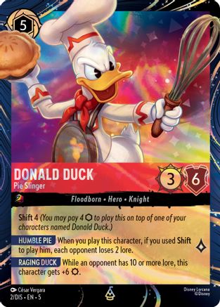 Donald Duck - Pie Slinger (2) [Disney Lorcana Promo Cards] Holofoil Lorcana Single Disney