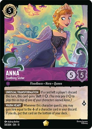 Anna - Soothing Sister (50/204) [Winterspell] Cold Foil Lorcana Single Disney