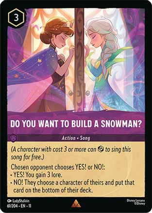 Do You Want To Build A Snowman? (61/204) [Winterspell] Cold Foil Lorcana Single Disney
