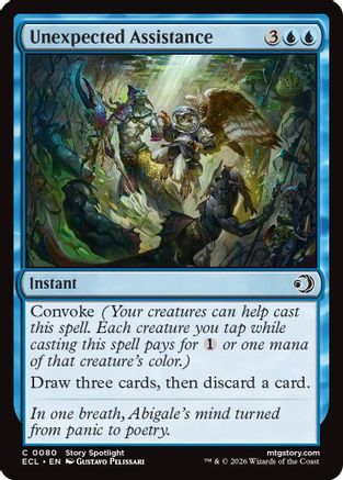 Unexpected Assistance (ECL-080) [Lorwyn Eclipsed] MTG Single Lorwyn Eclipsed