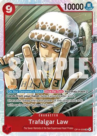 Trafalgar Law - OP14-009 (OP14-009) [The Azure Sea's Seven] Foil One Piece Single Bandai