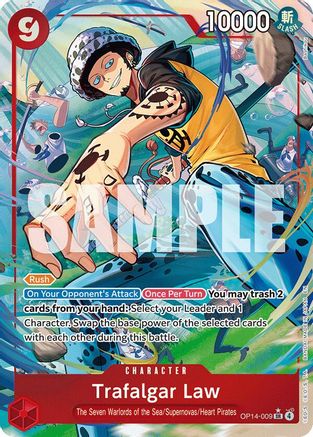 Trafalgar Law - OP14-009 (Alternate Art) (OP14-009) [The Azure Sea's Seven] Foil One Piece Single Bandai