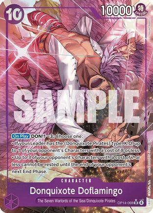 Donquixote Doflamingo - OP14-069 (Alternate Art) (OP14-069) [The Azure Sea's Seven] Foil One Piece Single Bandai