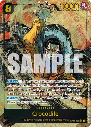 Crocodile - OP14-120 (Alternate Art) (OP14-120) [The Azure Sea's Seven] Foil One Piece Single Bandai