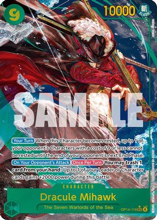 Dracule Mihawk - OP14-119 (Alternate Art) (OP14-119) [The Azure Sea's Seven] Foil One Piece Single Bandai