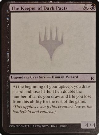 The Keeper of Dark Pacts (-) - Un-Known Event Playtest Cards MTG Single Un-Known Event Playtest Cards