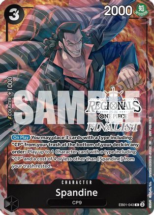 Spandine (Online Regional Finalist Card Set 2025 Vol.1) (EB01-043) [One Piece Promotion Cards] Foil One Piece Single Bandai