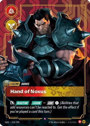 Darius - Hand of Noxus (Metal) (253/298) [Riftbound Organized Play Promotional Cards] Foil Riftbound Singles Riot Games