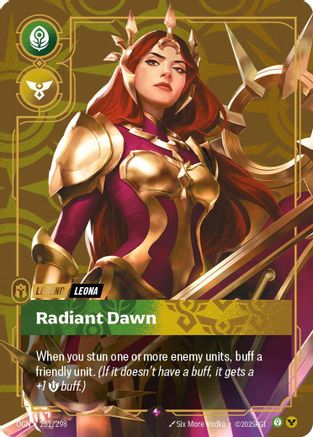 Leona - Radiant Dawn (Metal) (261/298) [Riftbound Organized Play Promotional Cards] Foil Riftbound Singles Riot Games