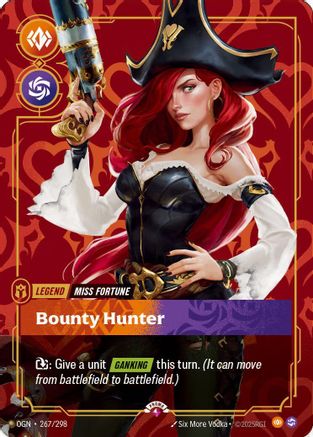 Miss Fortune - Bounty Hunter (Metal) (267/298) [Riftbound Organized Play Promotional Cards] Foil Riftbound Singles Riot Games