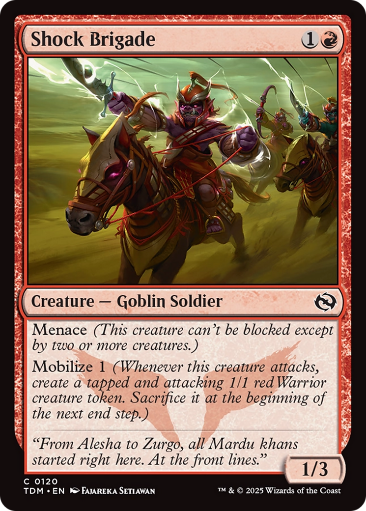 Shock Brigade (TDM-120) [Tarkir: Dragonstorm] Foil MTG Single Wizards of the Coast