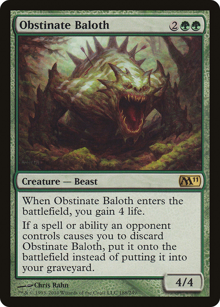 Obstinate Baloth (M11-188) [Magic 2011] Foil MTG Single Wizards of the Coast