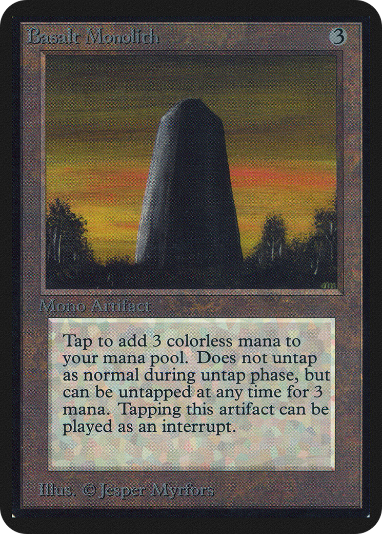 Basalt Monolith (LEA-) [Oldschool] Limited Edition Alpha MTG Single Wizards of the Coast
