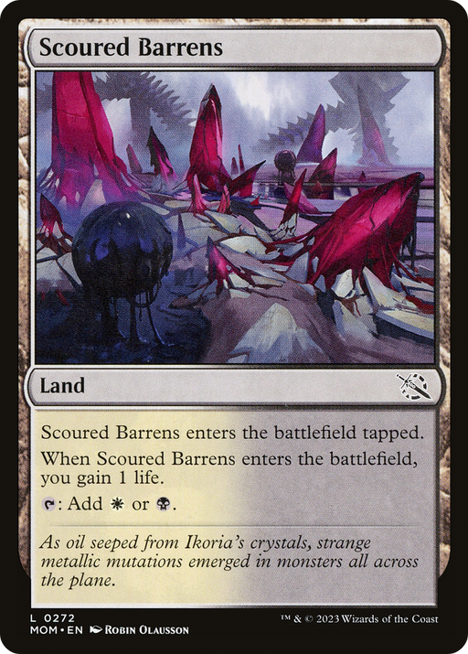 Scoured Barrens (MOM-272) [March of the Machine] Foil MTG Single Wizards of the Coast