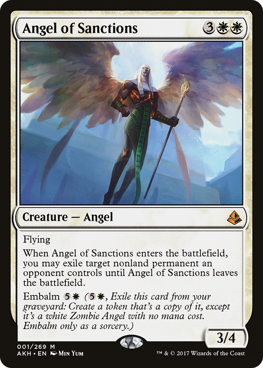 Angel of Sanctions (AKH-001) [Amonkhet] MTG Single Wizards of the Coast