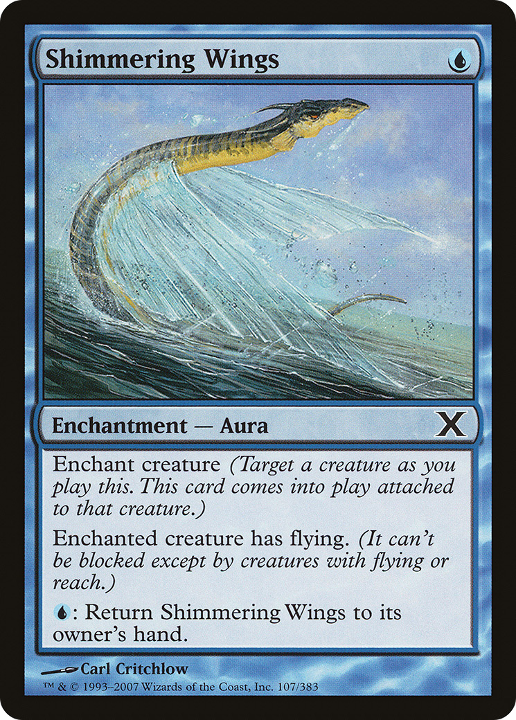 Shimmering Wings (10E-107) [Tenth Edition] MTG Single Wizards of the Coast