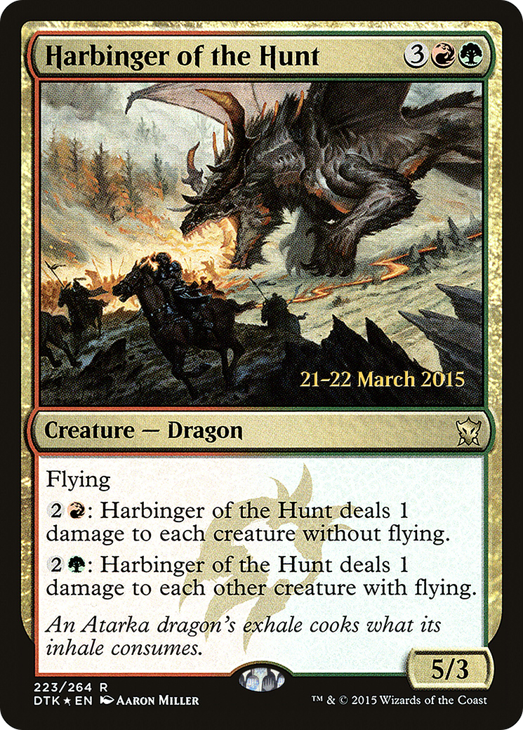 Harbinger of the Hunt (PRE-223) [Dragons of Tarkir Promos] Foil MTG Single Wizards of the Coast