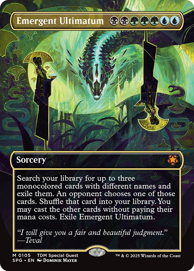 Emergent Ultimatum (SPG-105) [Special Guests] (Borderless) Foil MTG Single Wizards of the Coast
