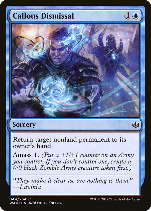 Callous Dismissal (WAR-044) [War of the Spark] MTG Single Wizards of the Coast