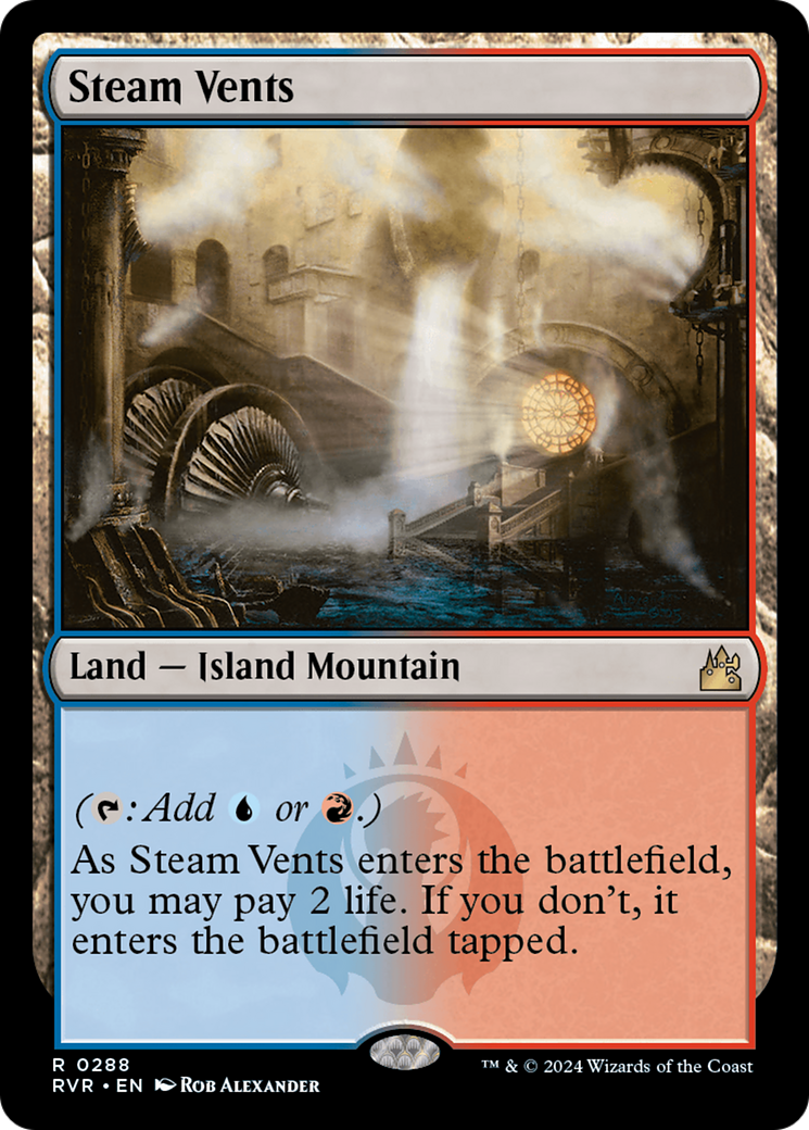 Steam Vents (RVR-288) [Ravnica Remastered] Foil MTG Single Wizards of the Coast
