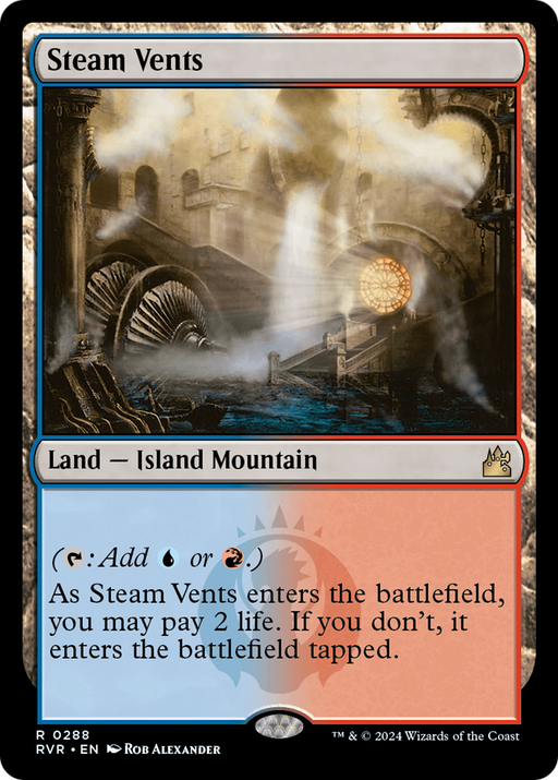 Steam Vents (RVR-288) [Ravnica Remastered] Foil MTG Single Wizards of the Coast