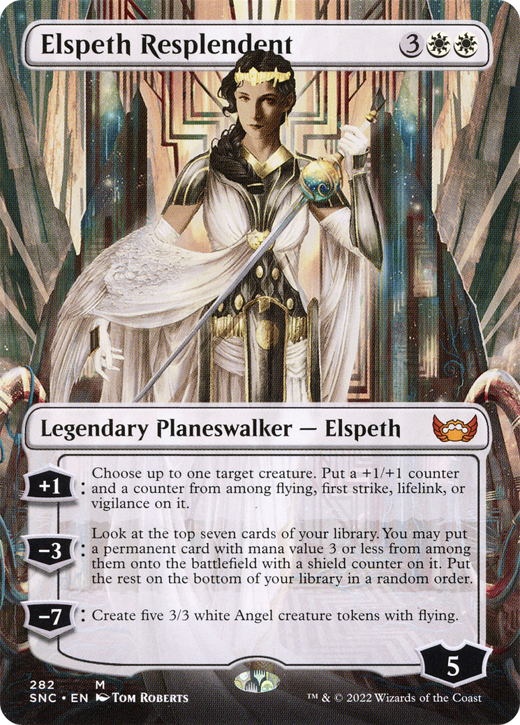 Elspeth Resplendent (SNC-282) [Streets of New Capenna] (Borderless) MTG Single Wizards of the Coast