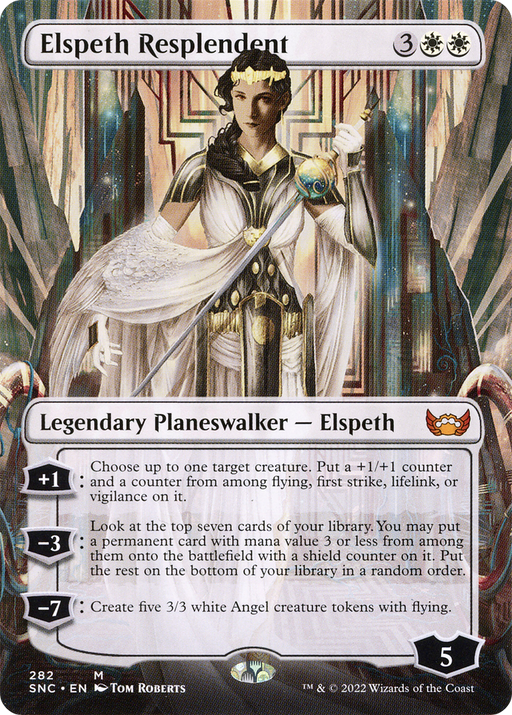 Elspeth Resplendent (SNC-282) [Streets of New Capenna] (Borderless) MTG Single Wizards of the Coast