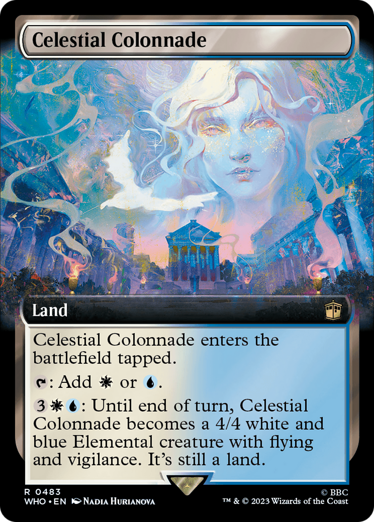 Celestial Colonnade (WHO-483) [Doctor Who] (Extended Art) Foil MTG Single Wizards of the Coast