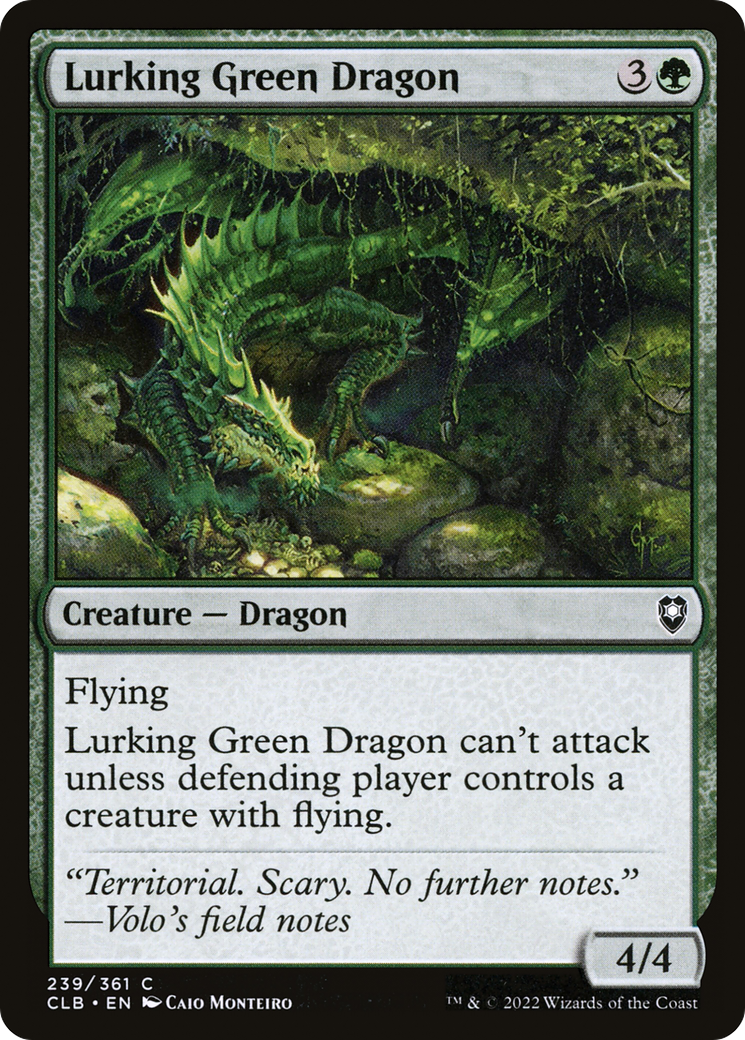 Lurking Green Dragon (CLB-239) [Commander Legends: Battle for Baldur's Gate] Foil MTG Single Wizards of the Coast