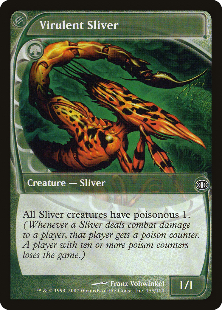 Virulent Sliver (FUT-155) [Future Sight] Foil MTG Single Wizards of the Coast