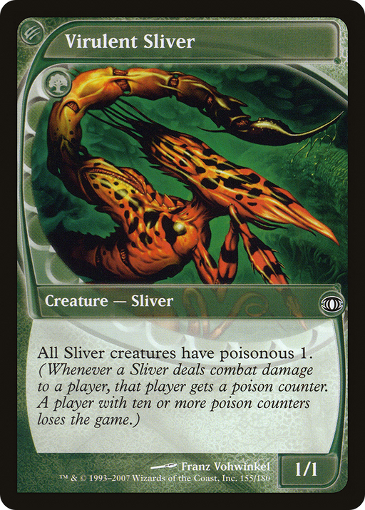 Virulent Sliver (FUT-155) [Future Sight] MTG Single Wizards of the Coast