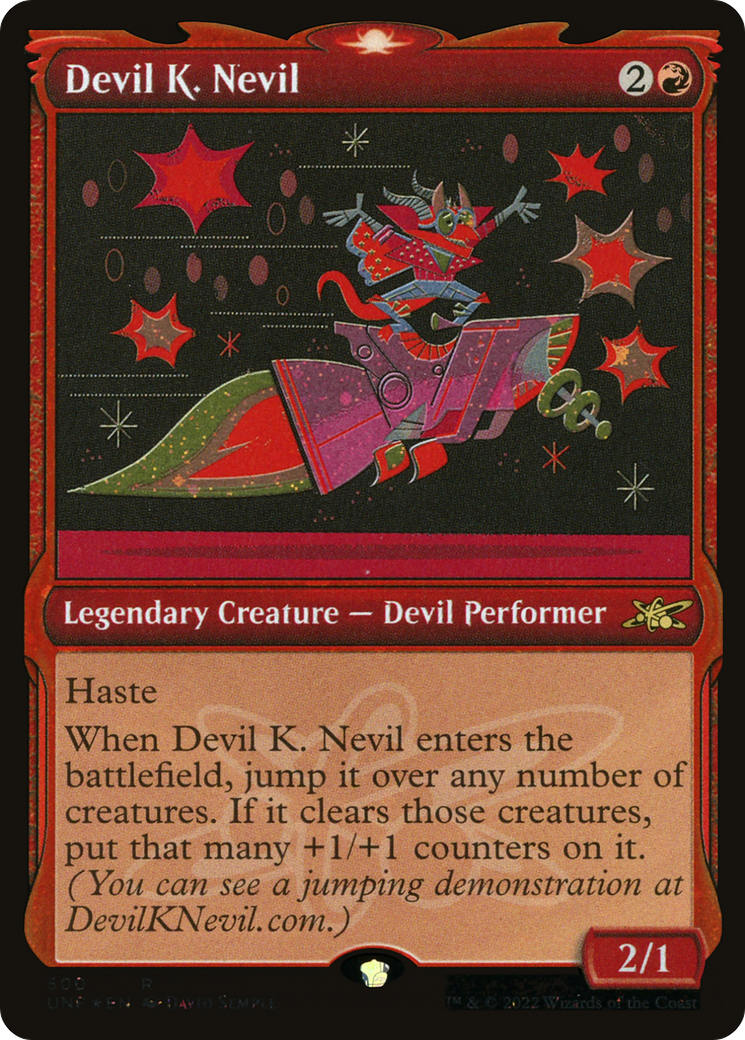 Devil K. Nevil (Galaxy Foil) (UNF-500) [Unfinity] (Showcase) Foil MTG Single Wizards of the Coast