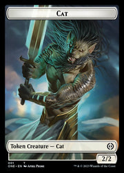 Rebel // Cat Double-Sided Token [Tokens] Phyrexia: All Will Be One Tokens MTG Single Magic: The Gathering
